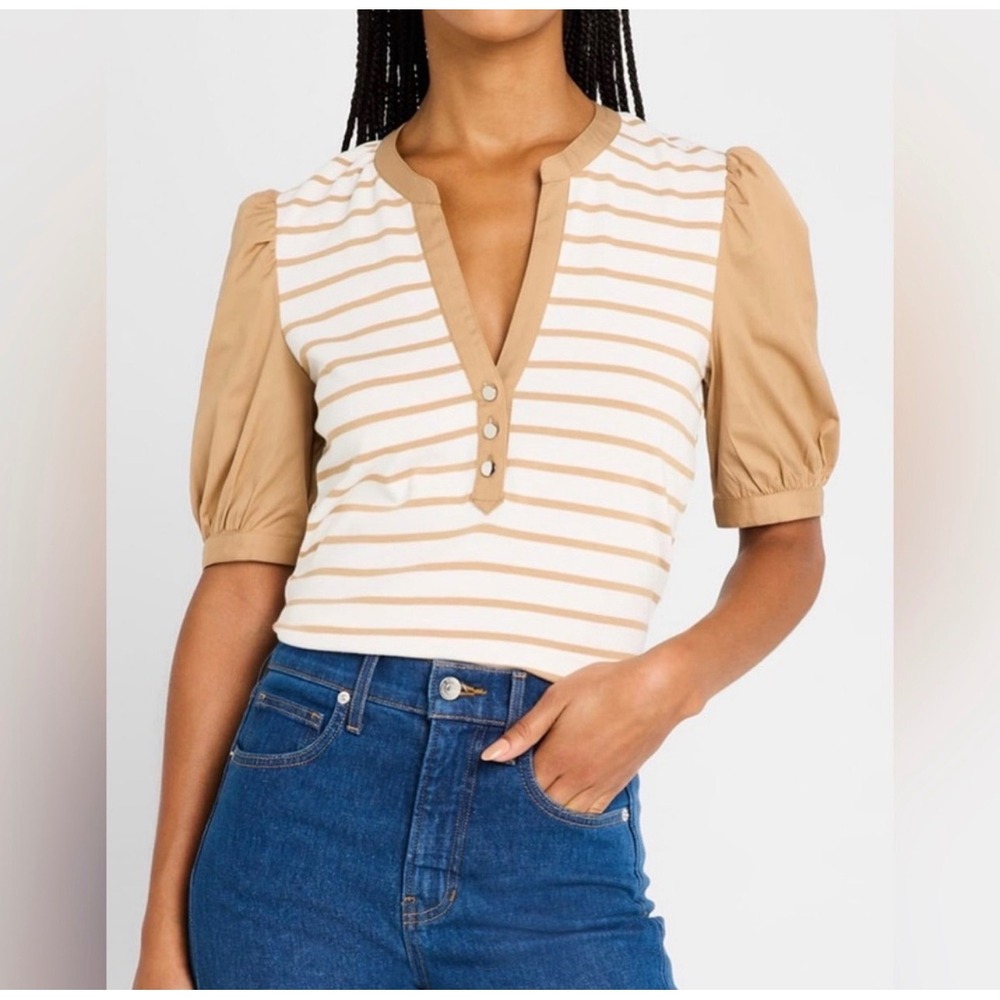 Veronica Beard Striped Kellie Top Size XS Preppy Minimalist Business Casual NEW‎